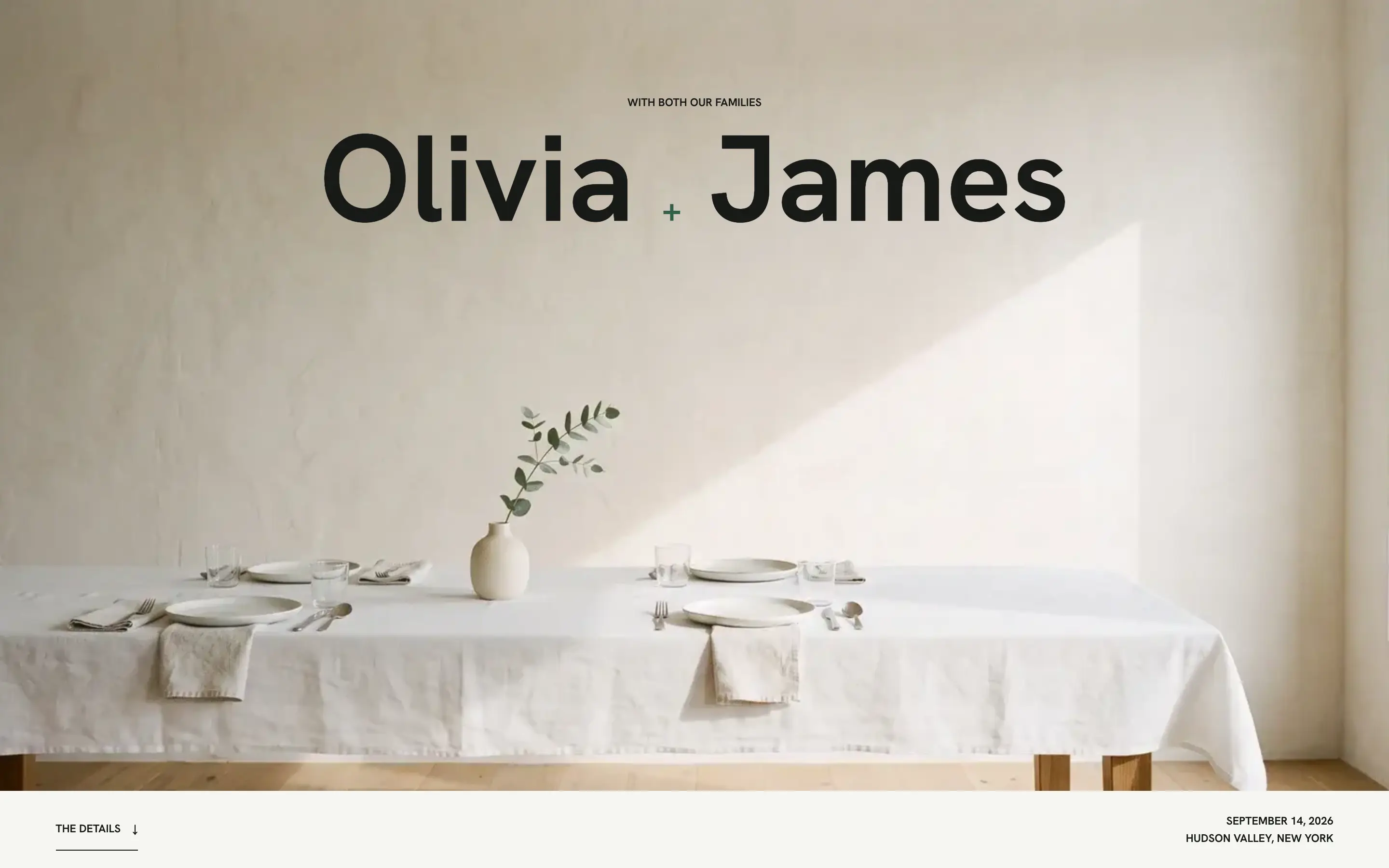 Minimal wedding Design