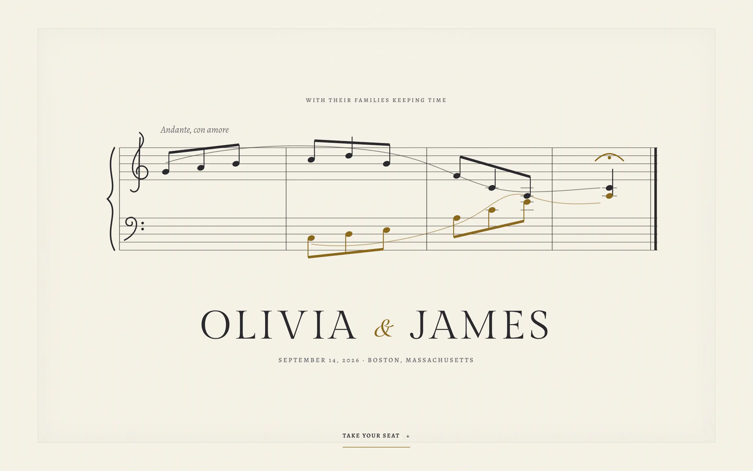 The Score wedding Design
