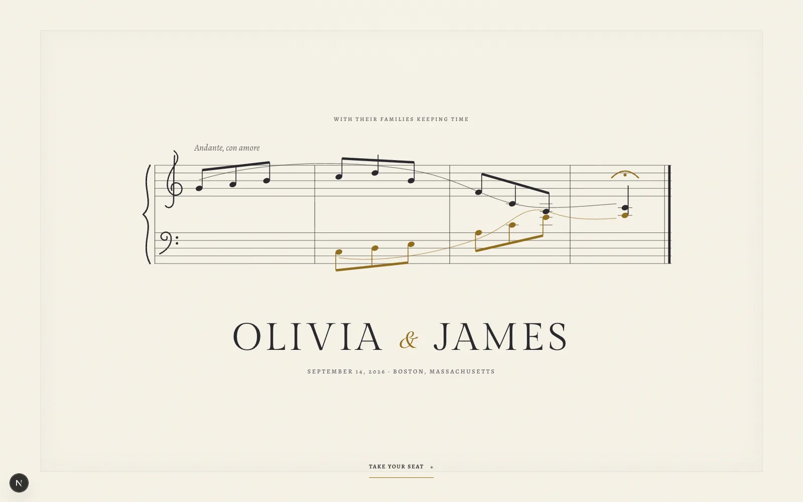 The Score wedding Design